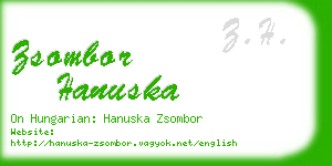 zsombor hanuska business card